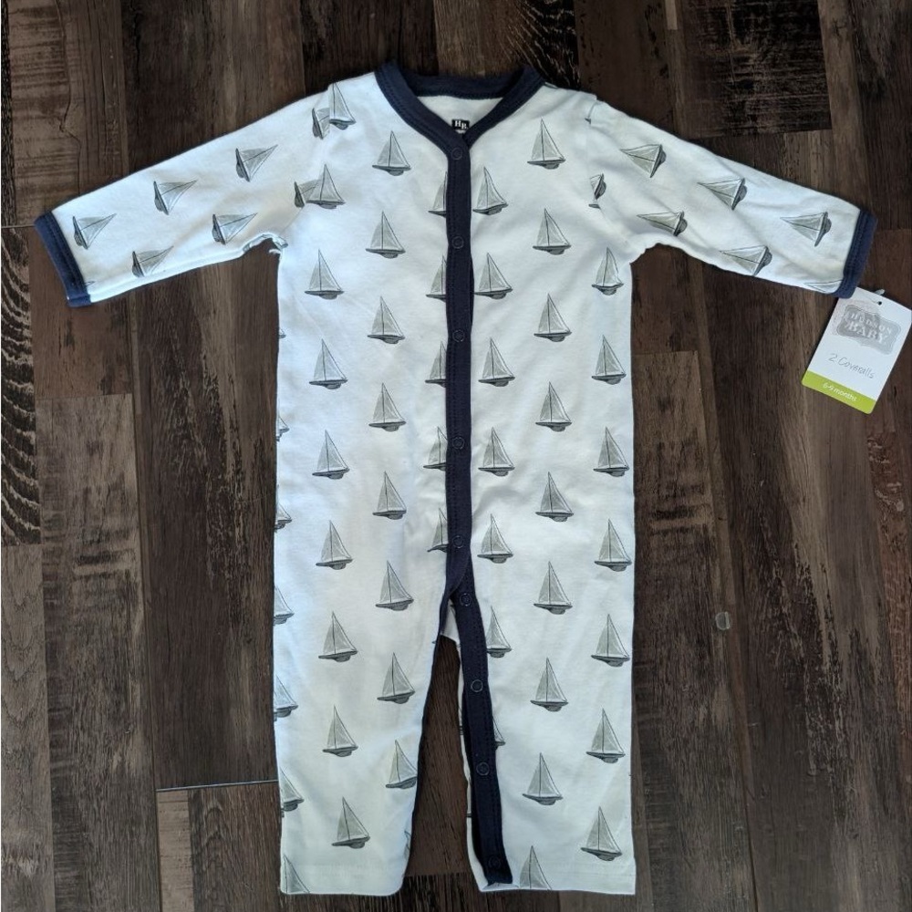 H&B Baby Sailboat Romper | 6–9 Months | NWT